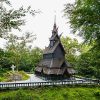 Fantoft Stave Church. Bergen, Norway